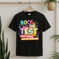 Test Day Rock The Test Teacher Testing Day  T-Shirt thumb 2