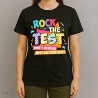 Test Day Rock The Test Teacher Testing Day  T-Shirt thumb 4