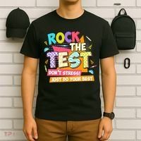 Test Day Rock The Test Teacher Testing Day  T-Shirt thumb 6