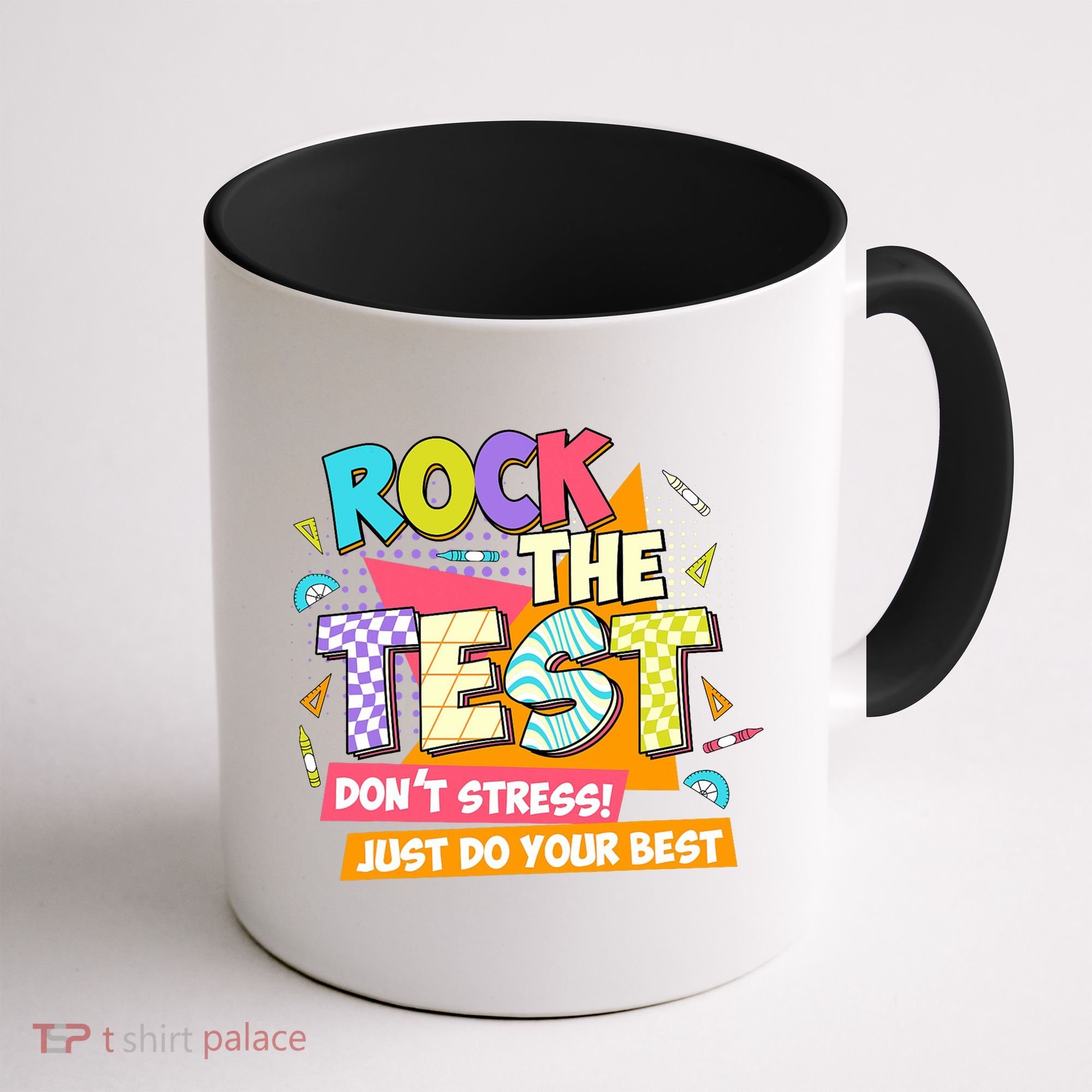 Test Day Rock The Test Teacher Testing Day  Coffee Mug
