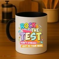 Test Day Rock The Test Teacher Testing Day  Coffee Mug thumb 4