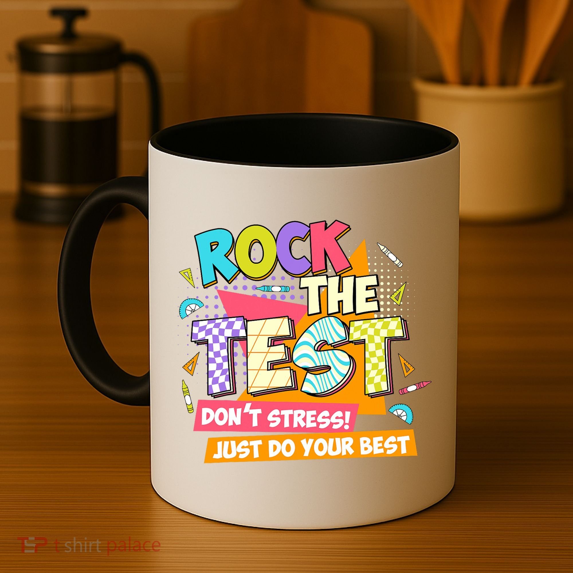 Test Day Rock The Test Teacher Testing Day  Coffee Mug