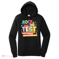 Test Day Rock The Test Teacher Testing Day  Women's Hoodie thumb 0