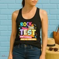 Test Day Rock The Test Teacher Testing Day  Women's Tank Top thumb 2