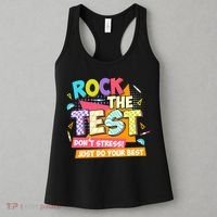 Test Day Rock The Test Teacher Testing Day  Women's Tank Top thumb 3