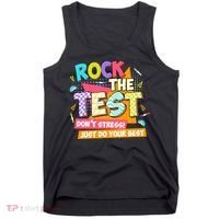 Test Day Rock The Test Teacher Testing Day  Tank Top thumb 0