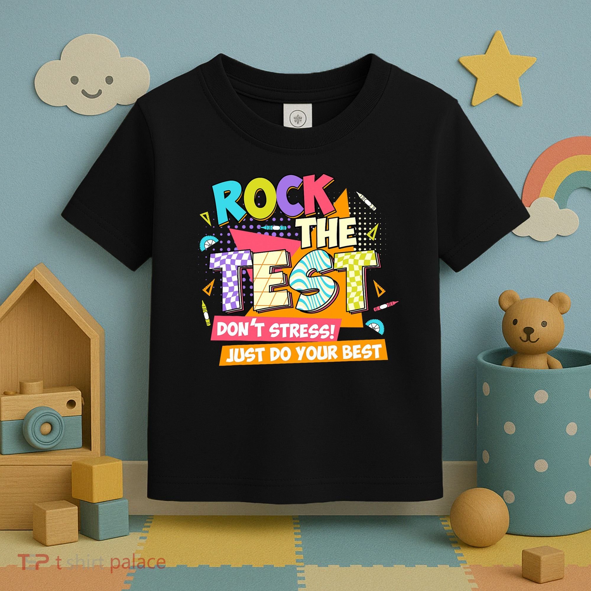Test Day Rock The Test Teacher Testing Day  Toddler T-Shirt