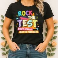 Test Day Rock The Test Teacher Testing Day  Women's T-Shirt thumb 2