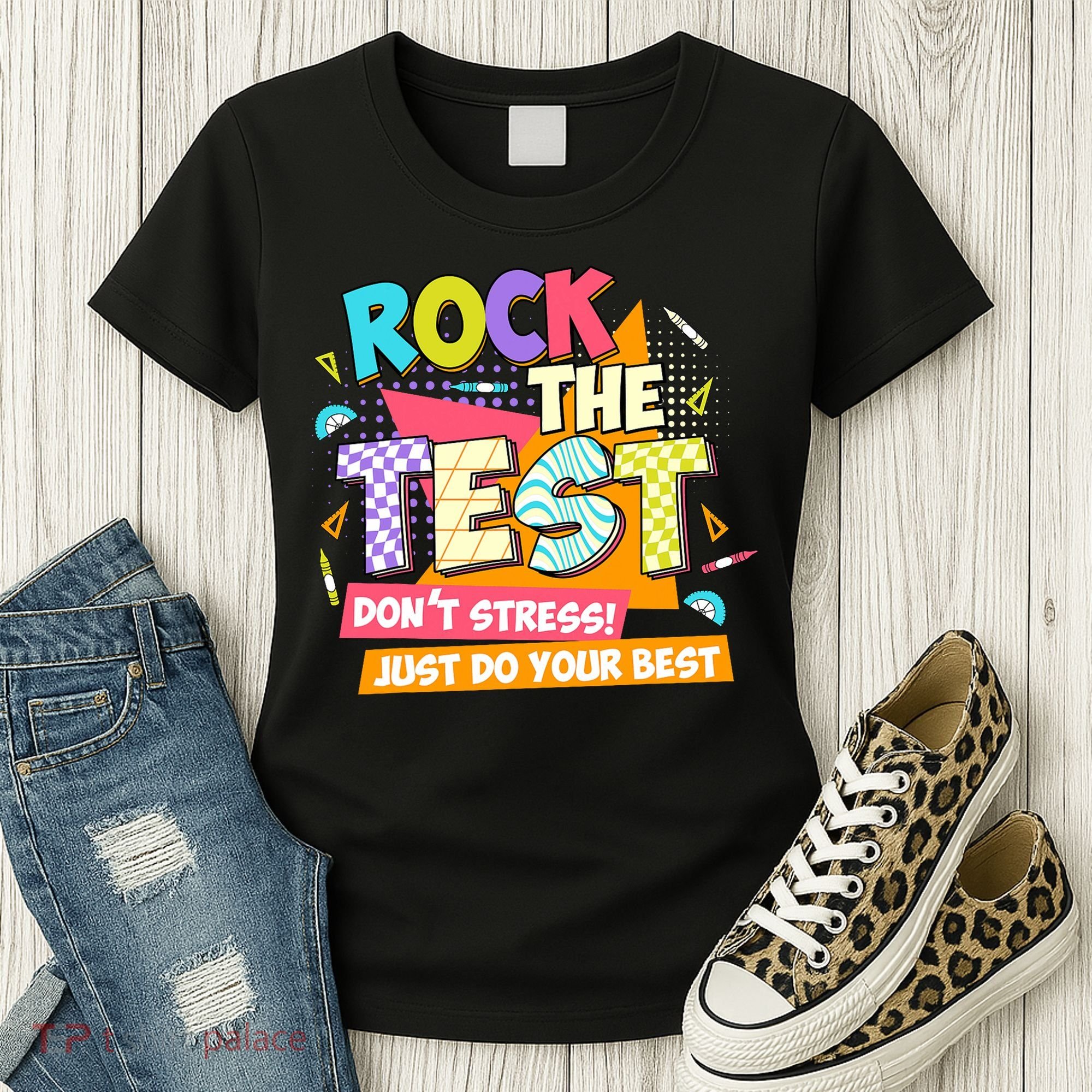 Test Day Rock The Test Teacher Testing Day  Women's T-Shirt