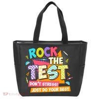 Test Day Rock The Test Teacher Testing Day  Tote Bag thumb 0