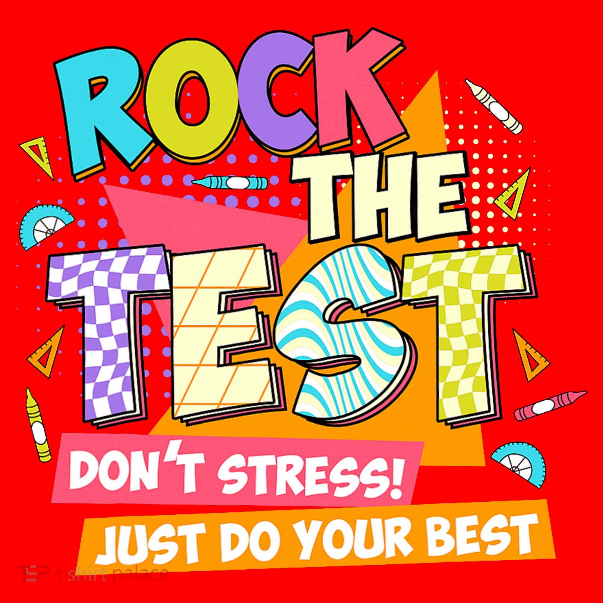 Test Day Rock The Test Teacher Testing Day  Santa Hat