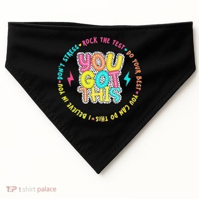Test Day Rock The Test Teacher Testing Day You Got This USA-Made Doggie Bandana
