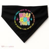 Test Day Rock The Test Teacher Testing Day You Got This USA-Made Doggie Bandana thumb 0