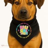 Test Day Rock The Test Teacher Testing Day You Got This USA-Made Doggie Bandana thumb 1