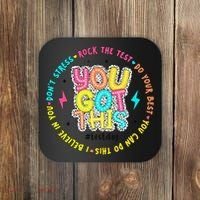 Test Day Rock The Test Teacher Testing Day You Got This Coaster thumb 0