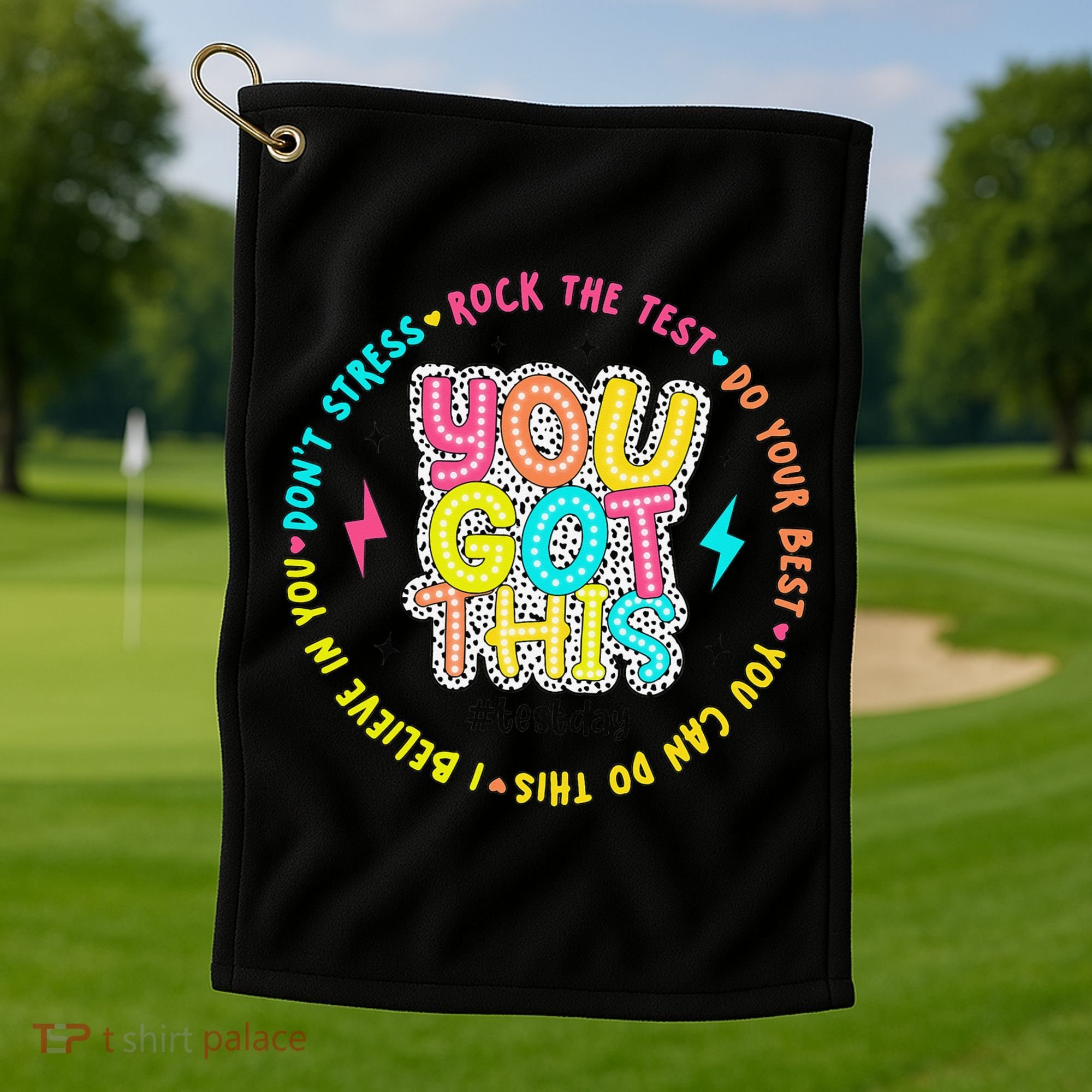 Test Day Rock The Test Teacher Testing Day You Got This Golf Towel