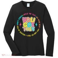 Test Day Rock The Test Teacher Testing Day You Got This Women's Long Sleeve Shirt thumb 0