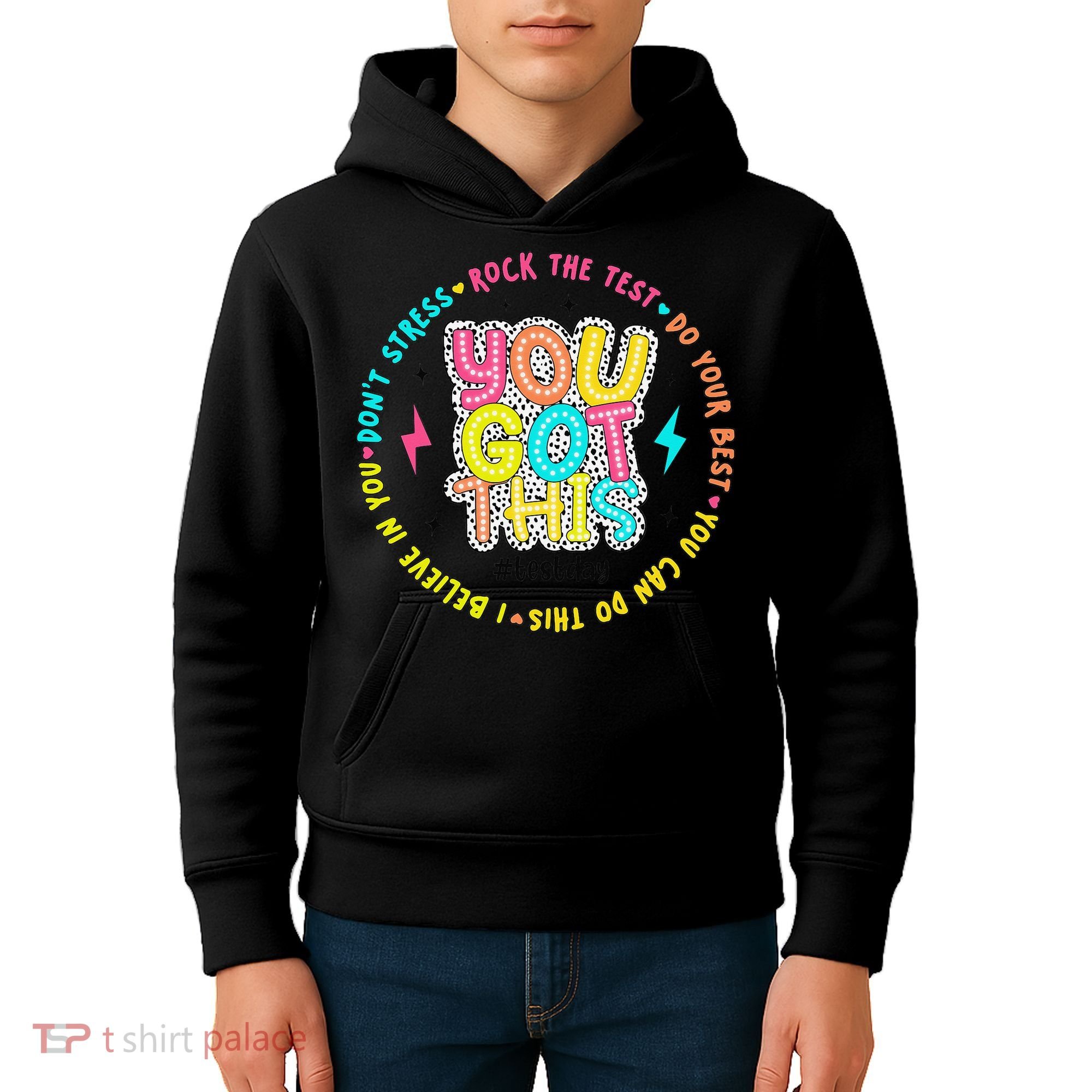 Test Day Rock The Test Teacher Testing Day You Got This Kids Hoodie