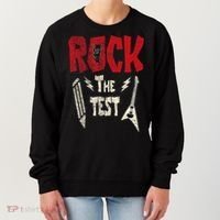 Test Day Rock The Funny Rock Teacher Student Testing Exam Women's Sweatshirt thumb 0