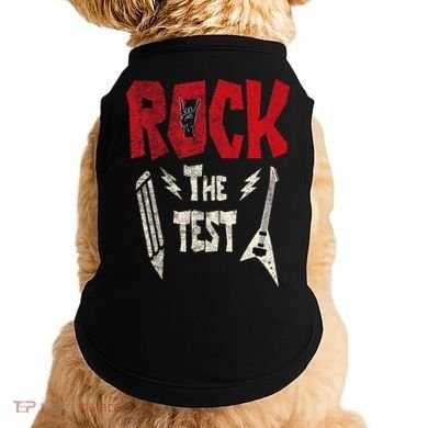 Test Day Rock The Funny Rock Teacher Student Testing Exam Doggie Tank
