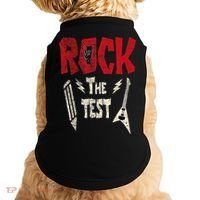 Test Day Rock The Funny Rock Teacher Student Testing Exam Doggie Tank thumb 0