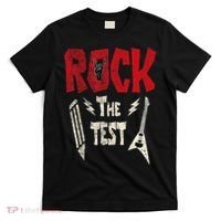 Test Day Rock The Funny Rock Teacher Student Testing Exam T-Shirt thumb 0