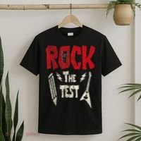 Test Day Rock The Funny Rock Teacher Student Testing Exam T-Shirt thumb 2