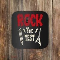 Test Day Rock The Funny Rock Teacher Student Testing Exam Coaster thumb 0