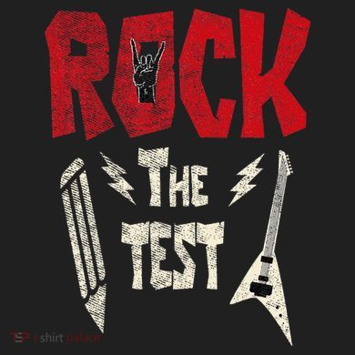 Test Day Rock The Funny Rock Teacher Student Testing Exam Crop Fleece Hoodie