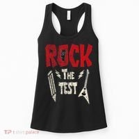 Test Day Rock The Funny Rock Teacher Student Testing Exam Women's Tank Top thumb 0