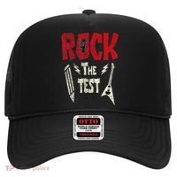 Test Day Rock The Funny Rock Teacher Student Testing Exam Hat thumb 0