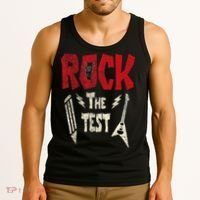 Test Day Rock The Funny Rock Teacher Student Testing Exam Tank Top thumb 3