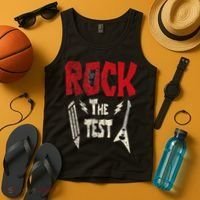 Test Day Rock The Funny Rock Teacher Student Testing Exam Tank Top thumb 4