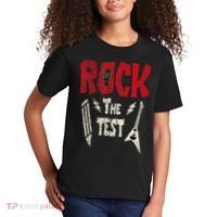 Test Day Rock The Funny Rock Teacher Student Testing Exam Kids T-Shirt thumb 2