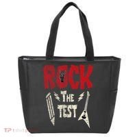 Test Day Rock The Funny Rock Teacher Student Testing Exam Tote Bag thumb 0