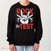 Testing Day Rock The Test Rock Music Teacher Student Women's Sweatshirt thumb 0
