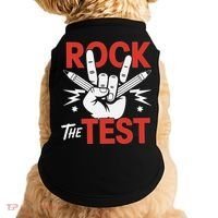 Testing Day Rock The Test Rock Music Teacher Student Doggie Tank thumb 0
