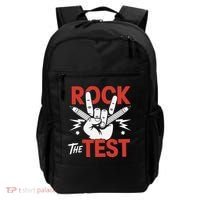 Testing Day Rock The Test Rock Music Teacher Student Backpack thumb 0