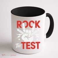 Testing Day Rock The Test Rock Music Teacher Student Coffee Mug thumb 1