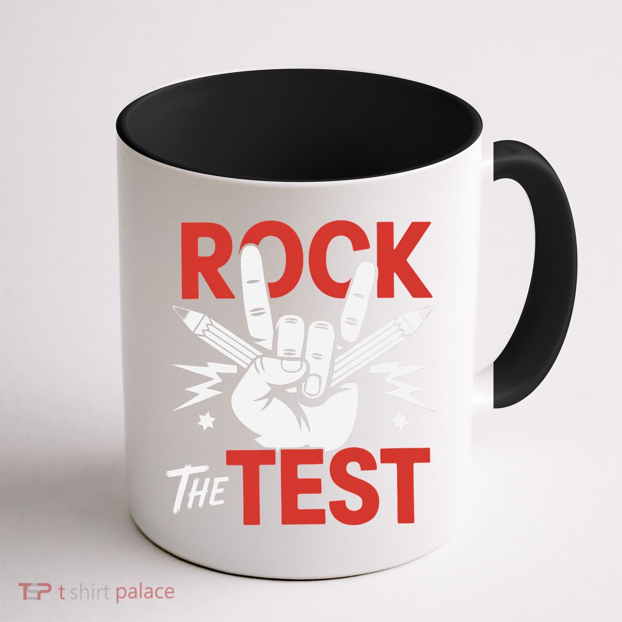 Testing Day Rock The Test Rock Music Teacher Student Coffee Mug