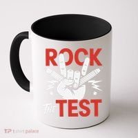 Testing Day Rock The Test Rock Music Teacher Student Coffee Mug thumb 0