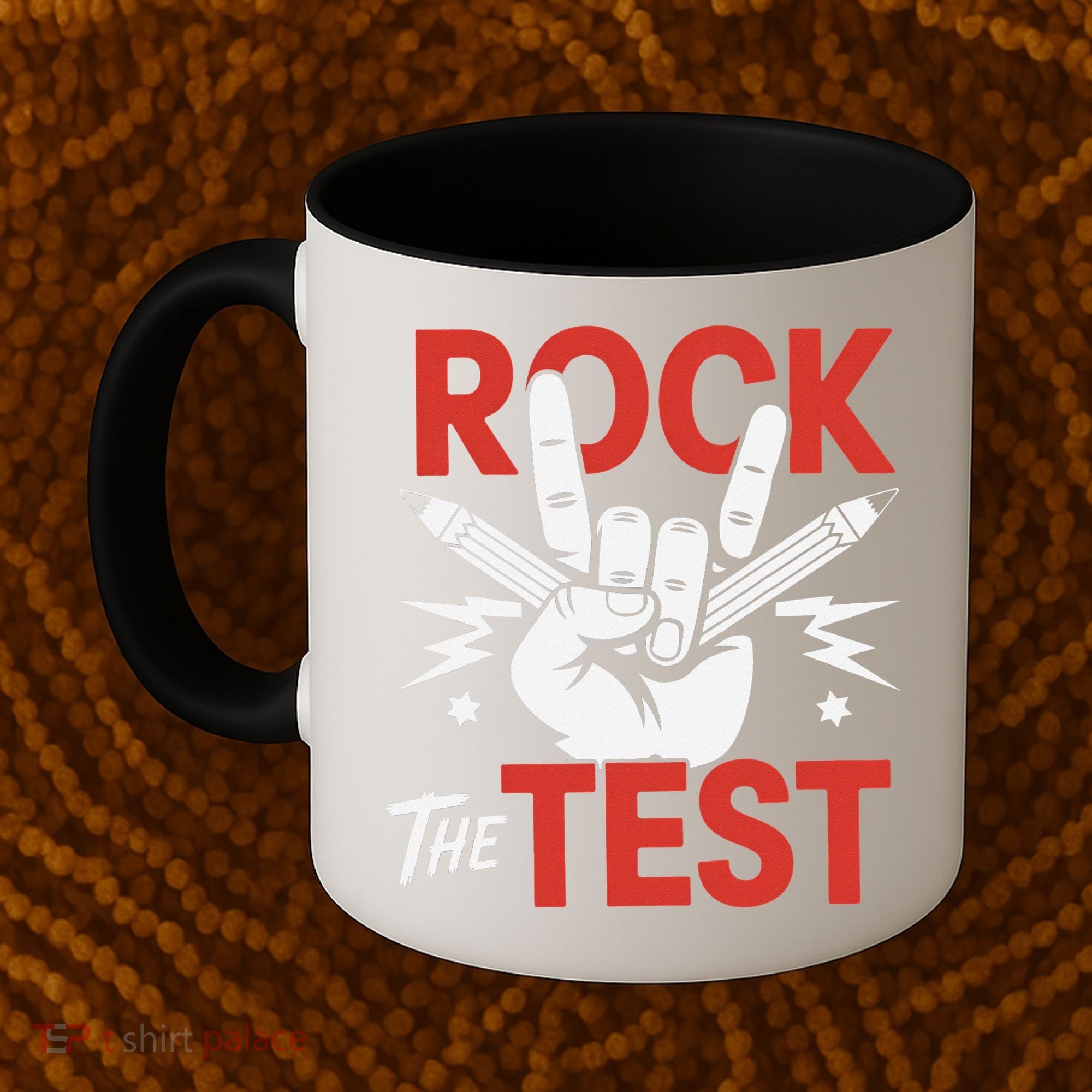Testing Day Rock The Test Rock Music Teacher Student Coffee Mug
