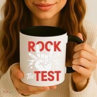 Testing Day Rock The Test Rock Music Teacher Student Coffee Mug thumb 3