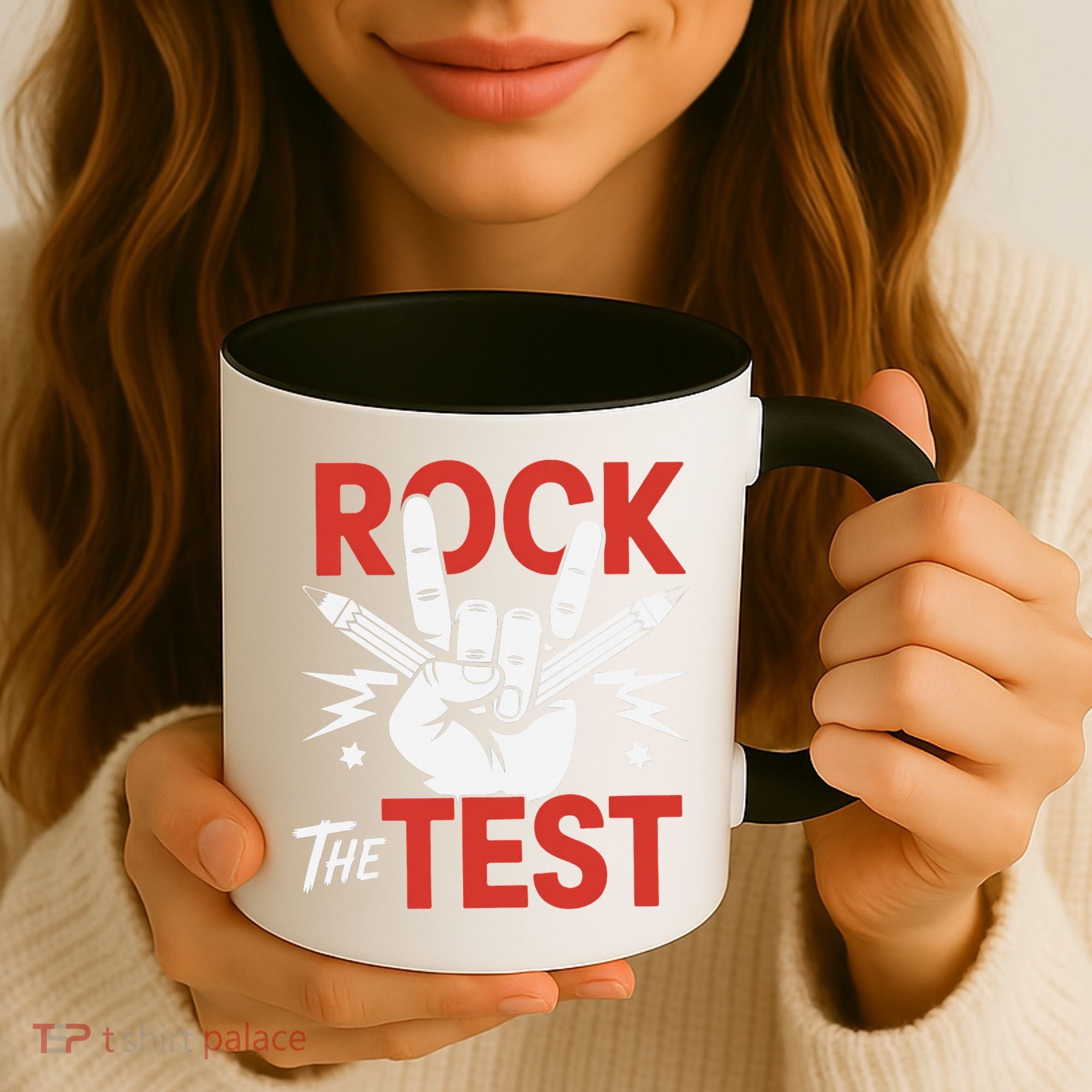 Testing Day Rock The Test Rock Music Teacher Student Coffee Mug