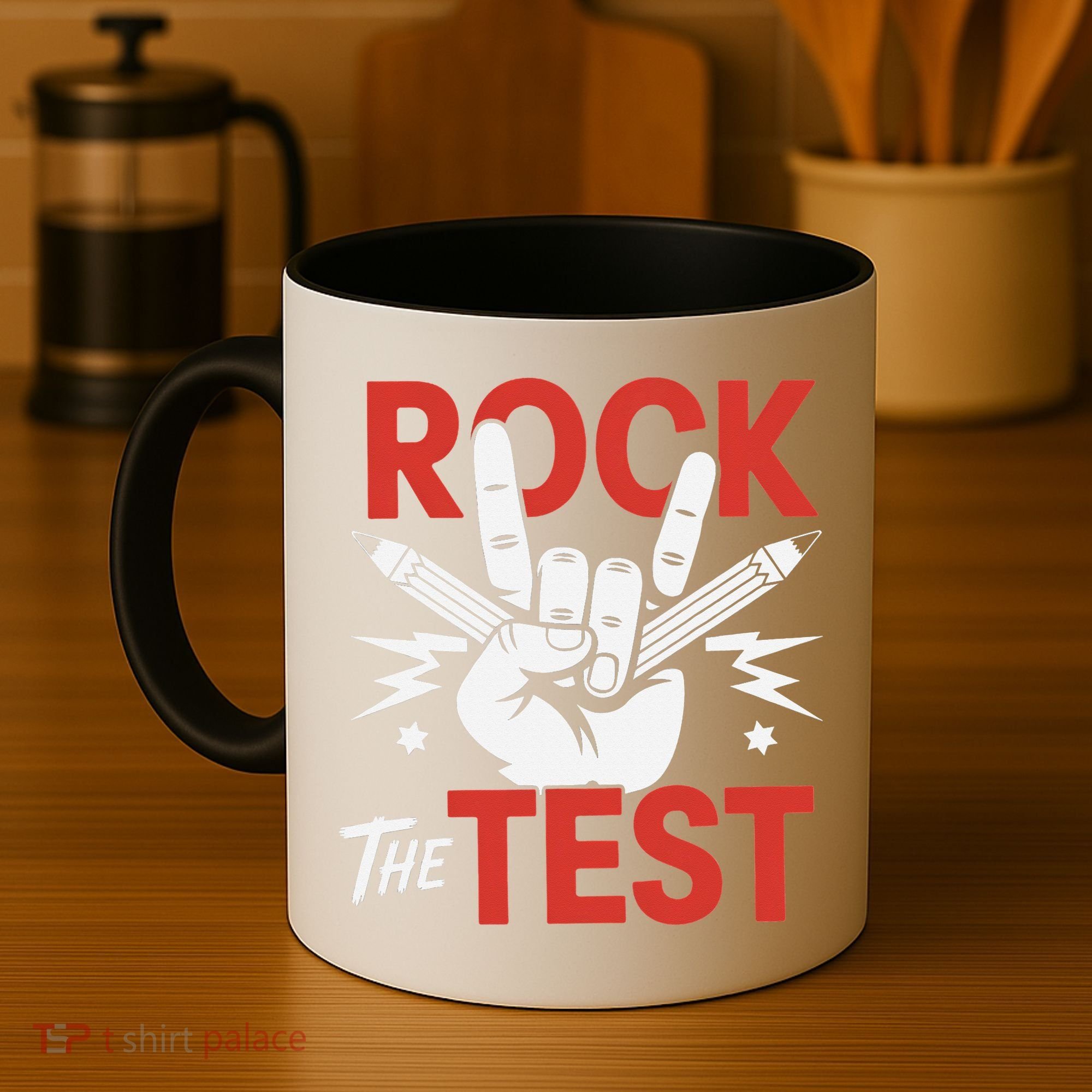Testing Day Rock The Test Rock Music Teacher Student Coffee Mug