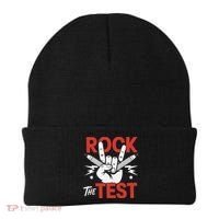 Testing Day Rock The Test Rock Music Teacher Student Beanie thumb 0