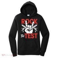 Testing Day Rock The Test Rock Music Teacher Student Women's Hoodie thumb 0