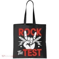 Testing Day Rock The Test Rock Music Teacher Student Tote Bag thumb 0