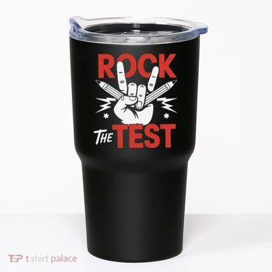 Testing Day Rock The Test Rock Music Teacher Student Tumbler