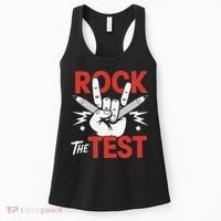 Testing Day Rock The Test Rock Music Teacher Student Women's Tank Top thumb 0